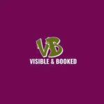 Visible and Booked brand logo on a purple background